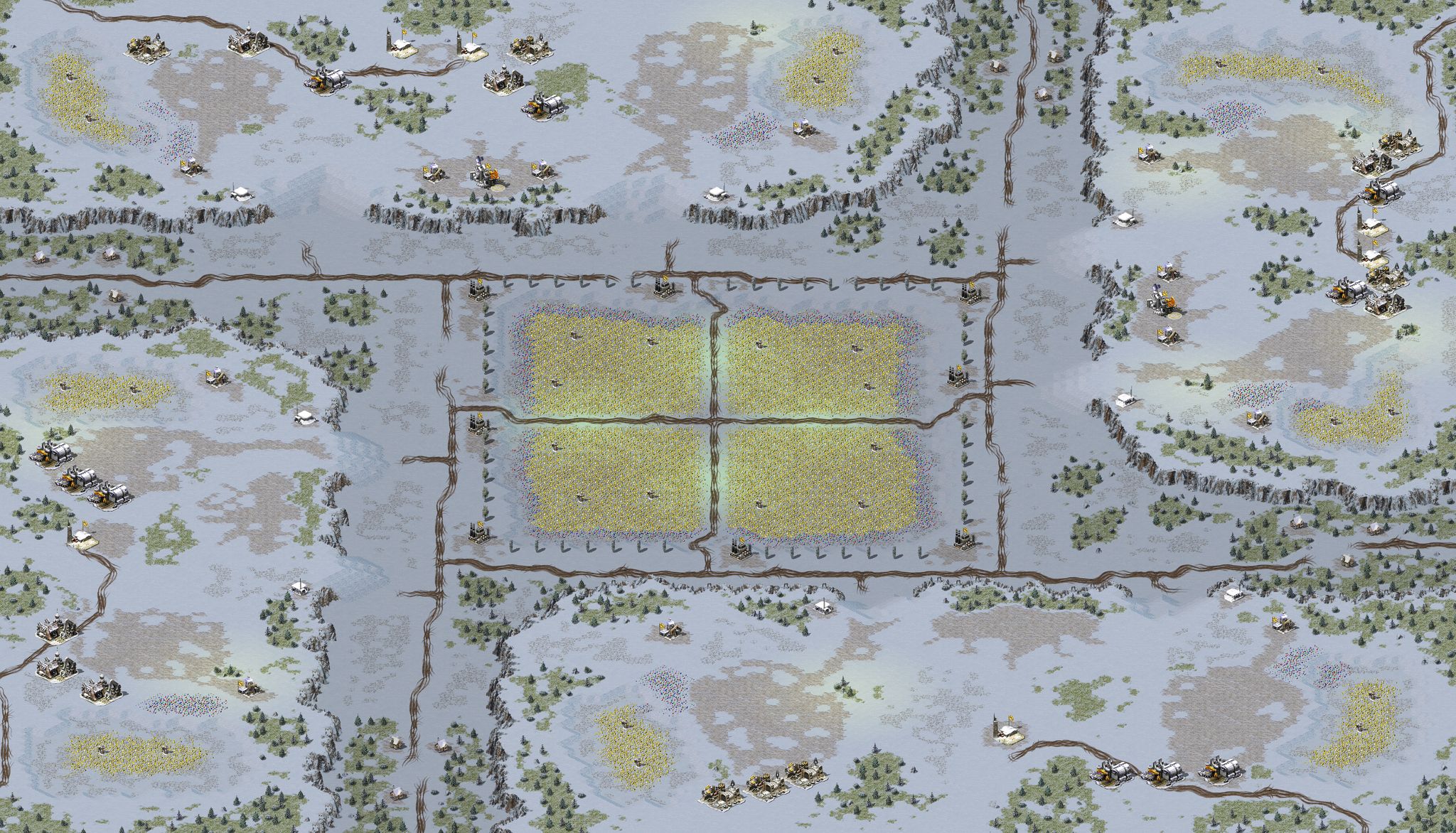 [4 Vs 4 AI] Yellow Snow Gardens full-resolution render