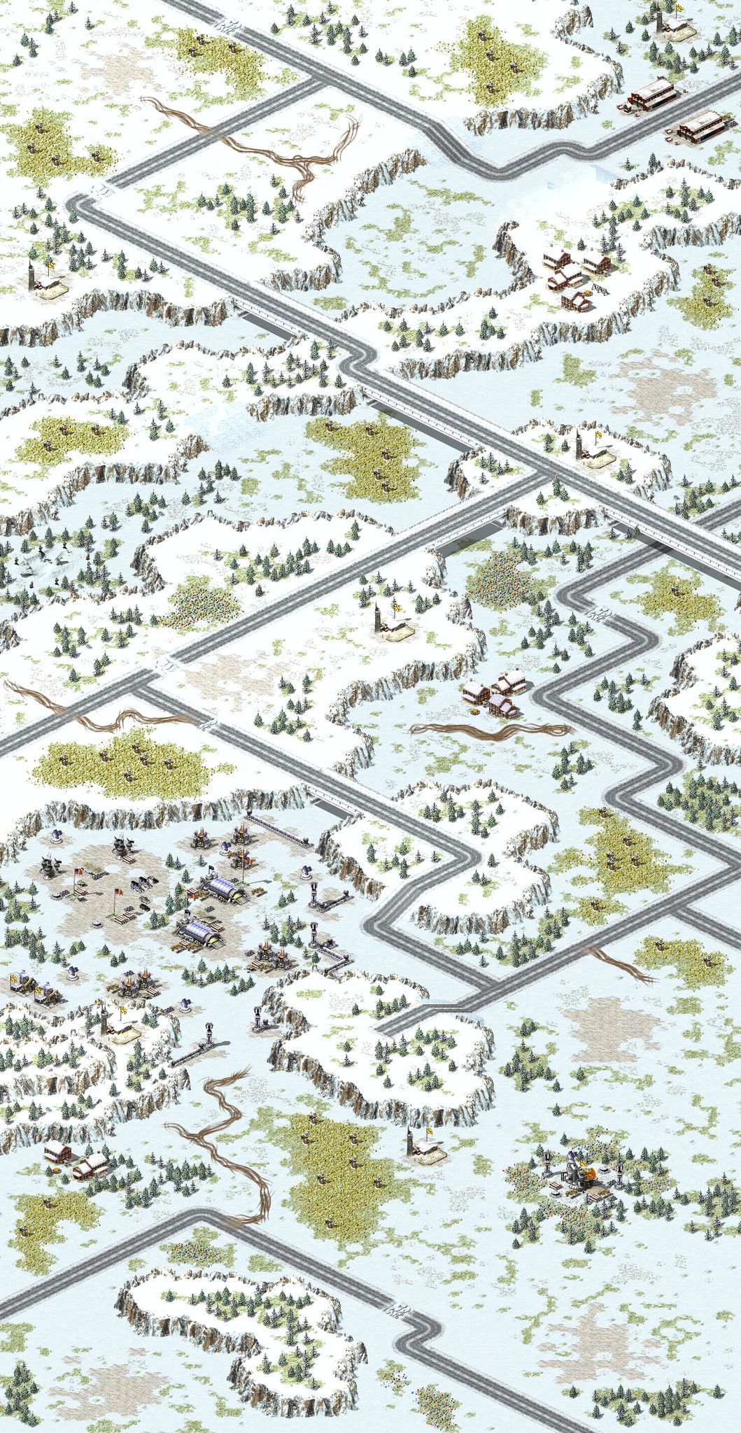 Snowy montains full-resolution render