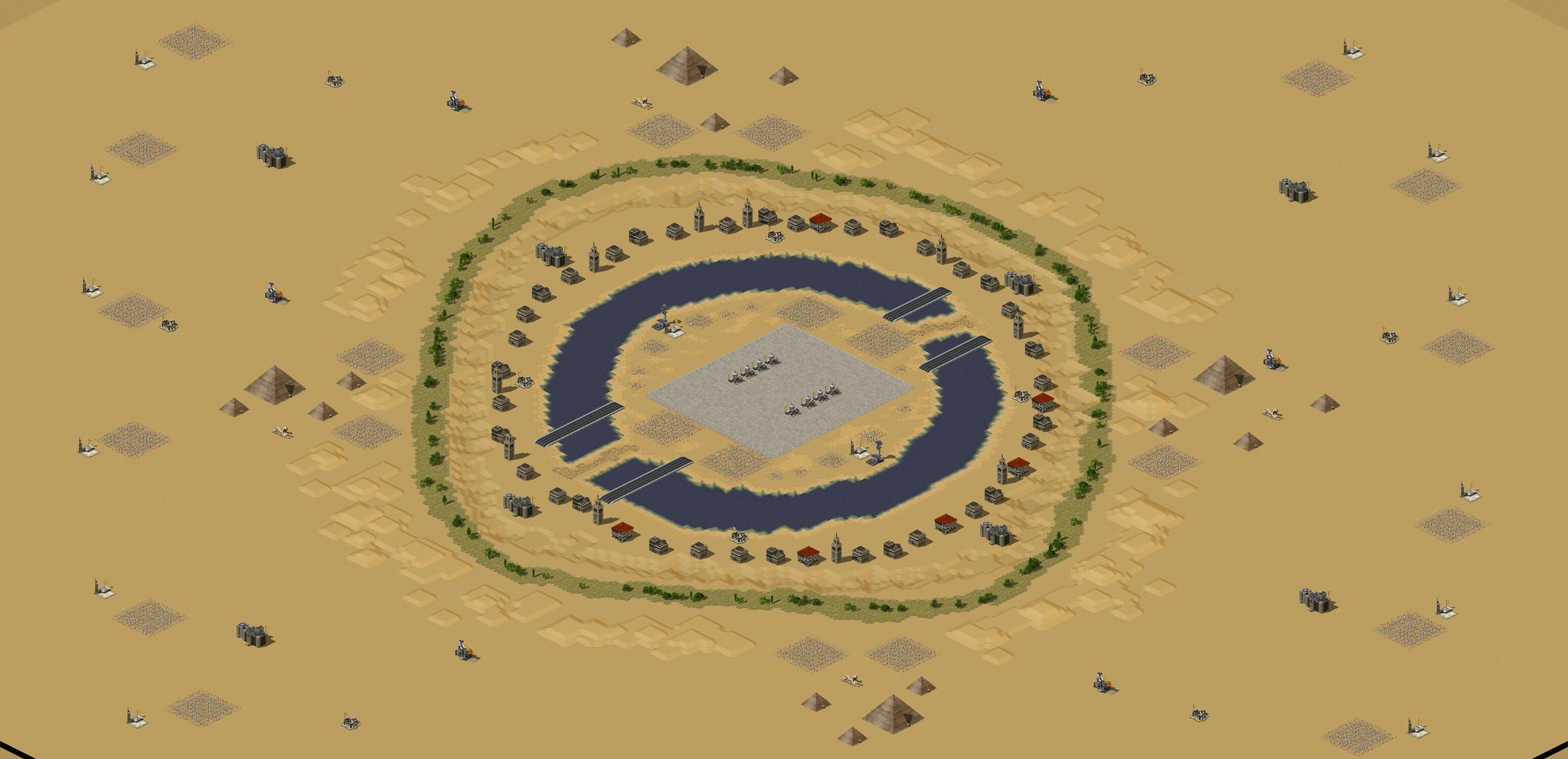 Desert arena full-resolution render