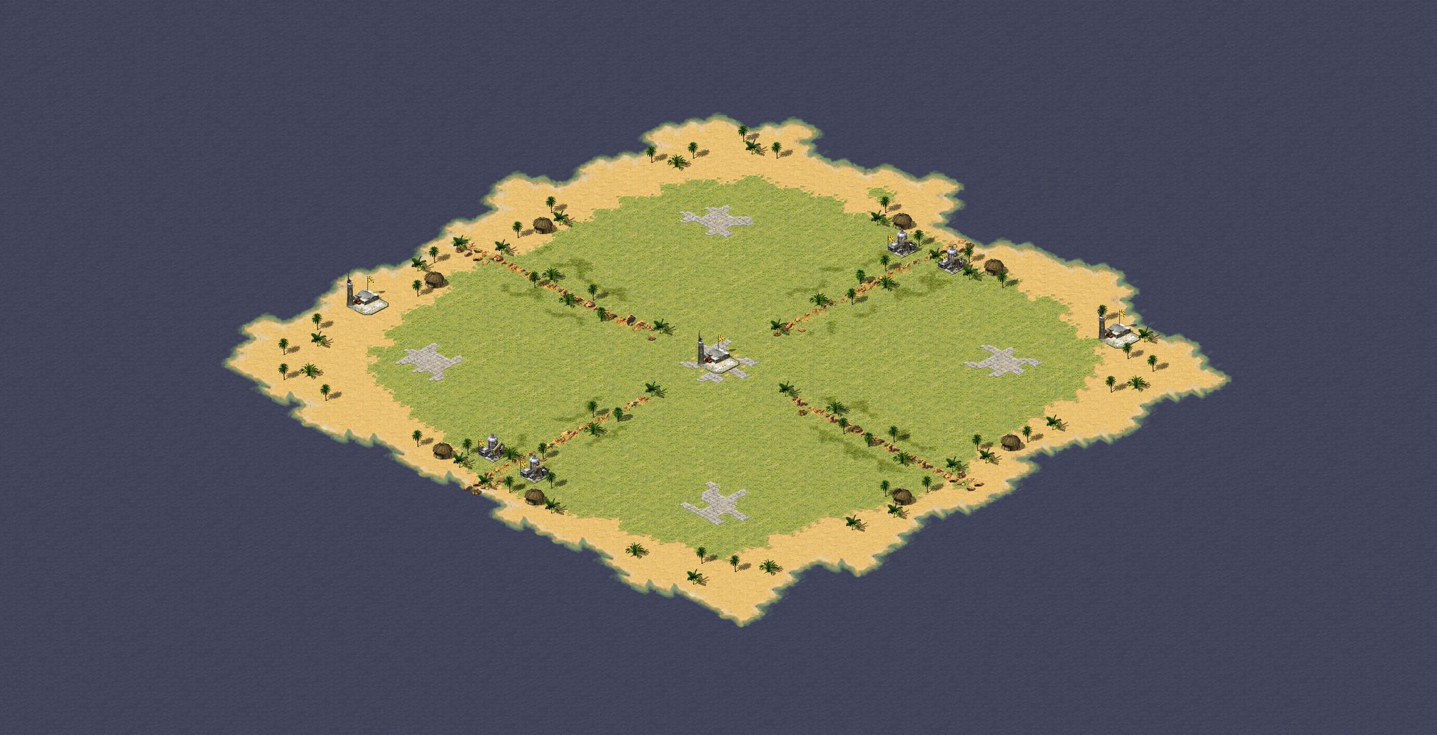 nobets + yosef anan - oil derrick in center [island version]+crate 4v4 + 4oil 1 parachuts full-resolution render