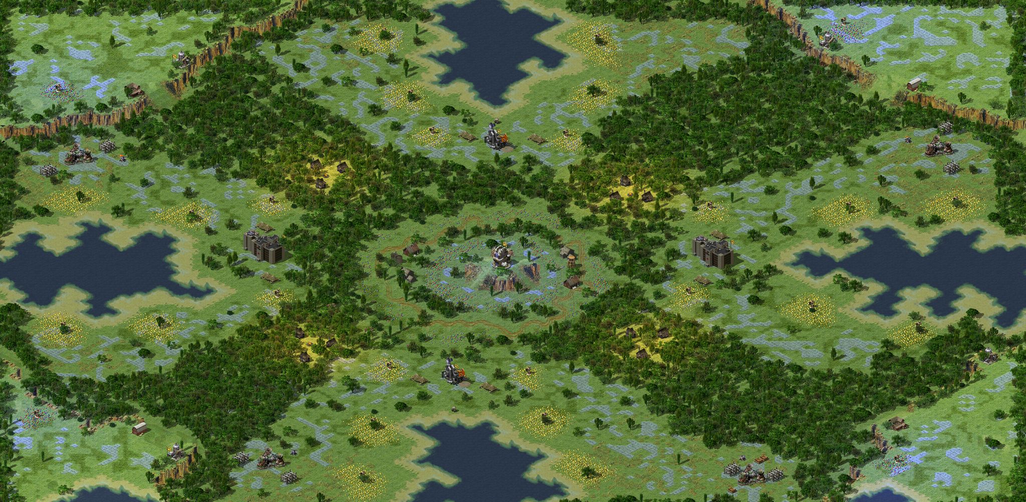 Forest village 1.2 full-resolution render