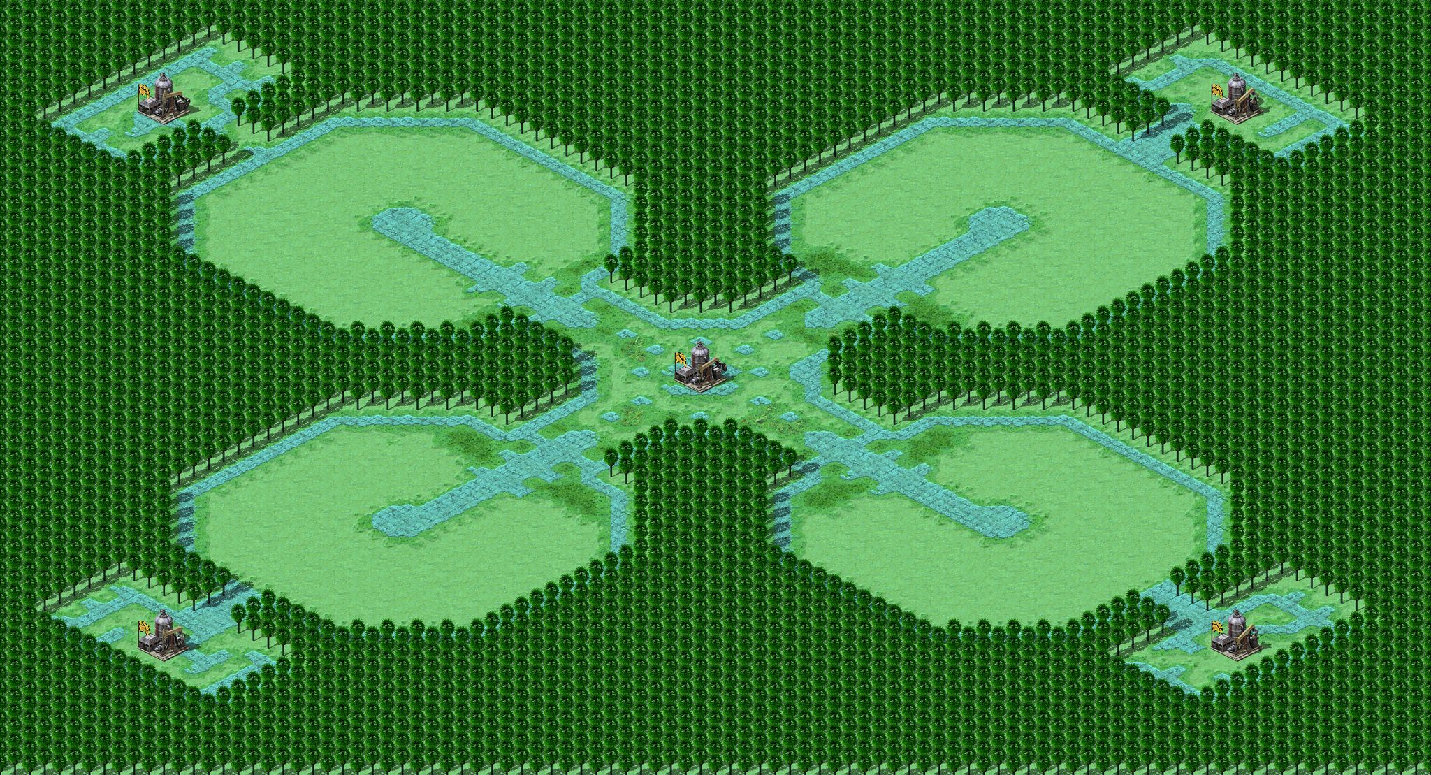 Oil in Corners & Center - Remastered & Accelerated - Grass Style full-resolution render