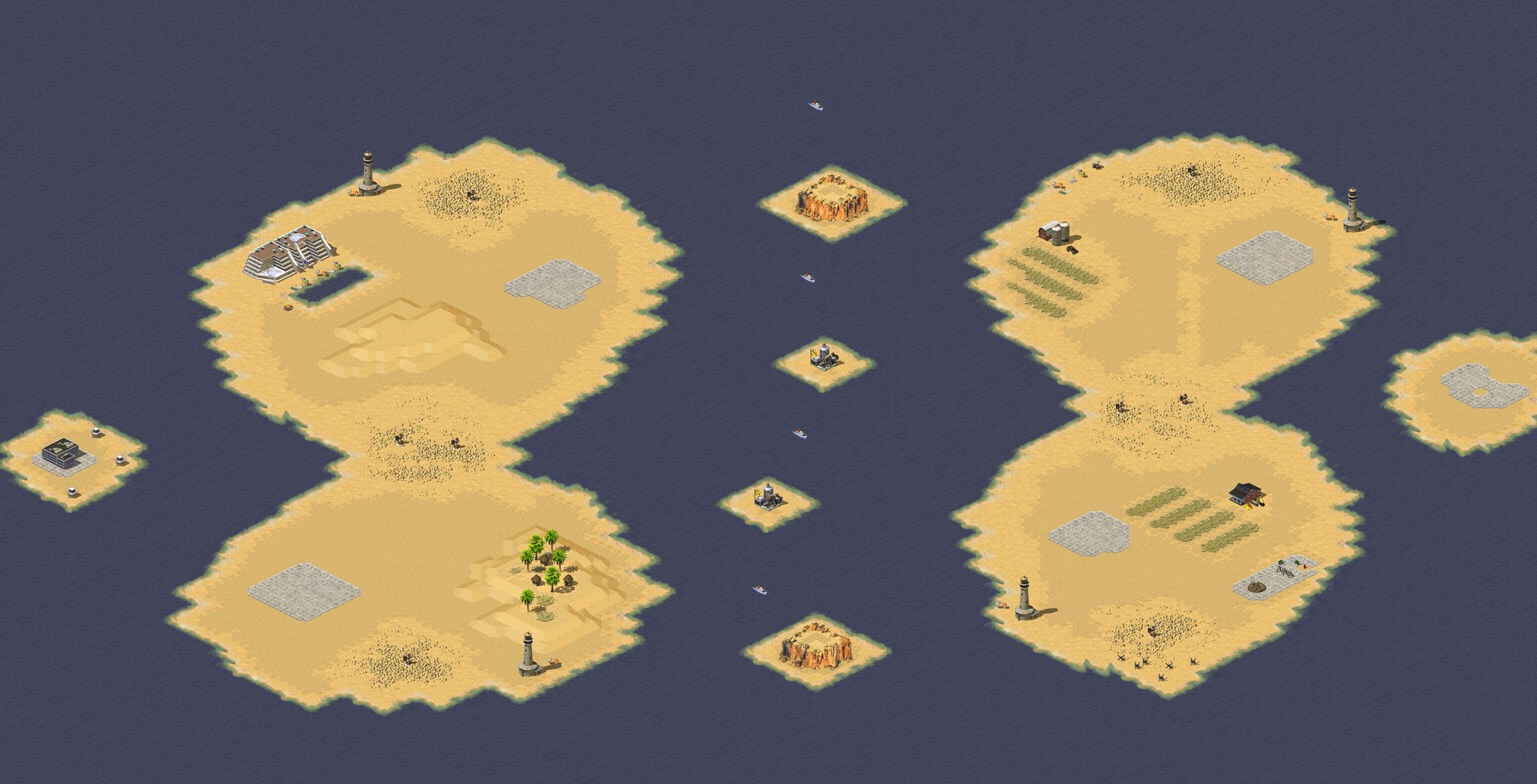 FaceFox 2 islands for 4 players full-resolution render