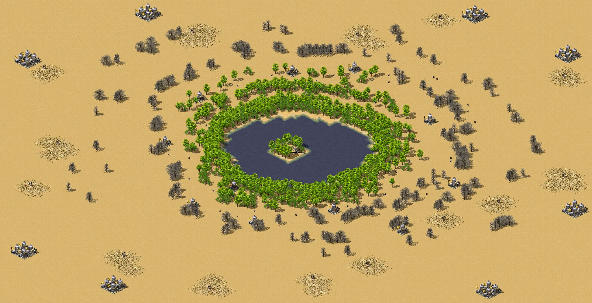 Desert Oaises full-resolution render