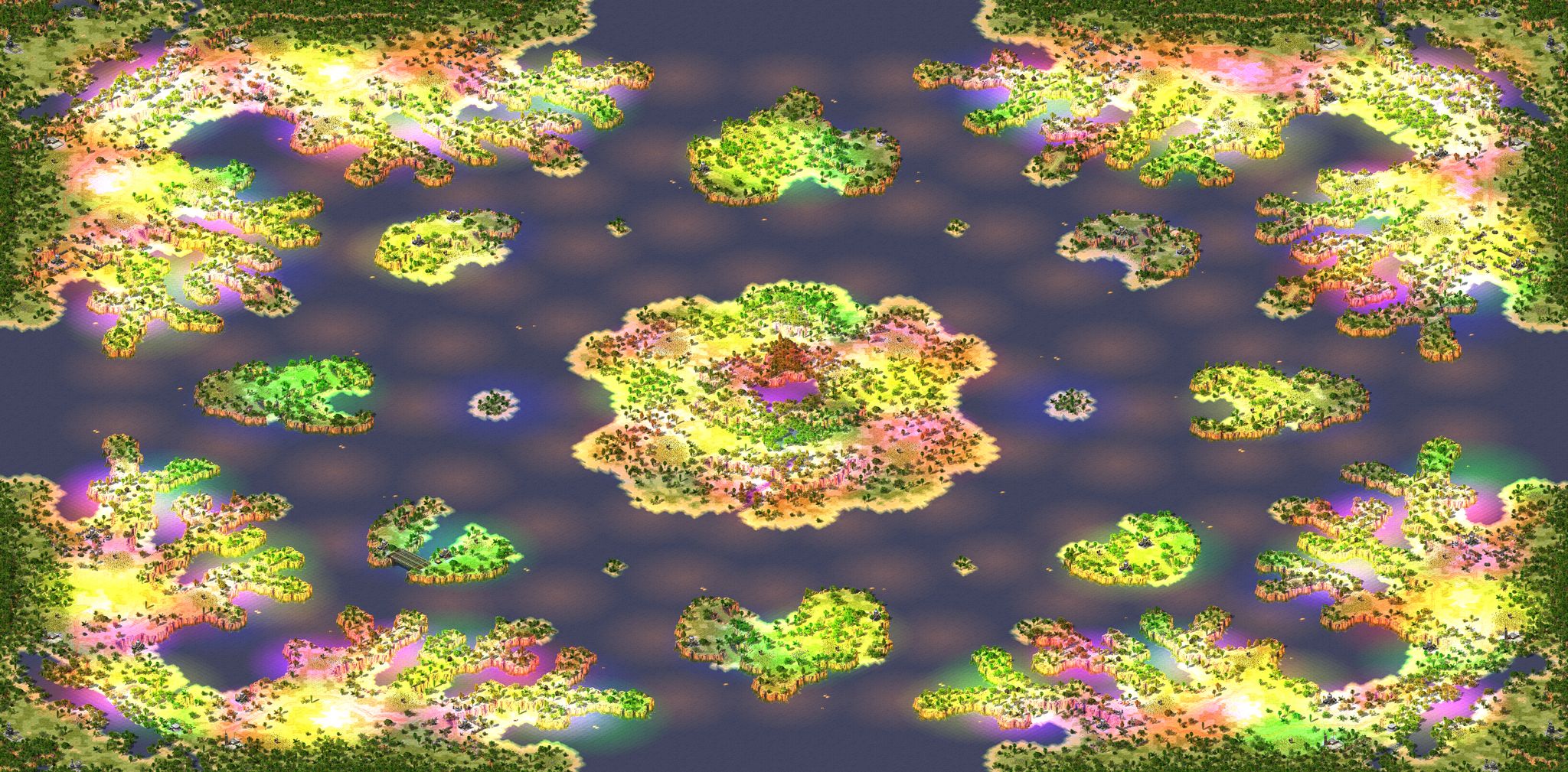 [8] Oceania (Author's Mod) v6.1 ; Map created in 2019 with FinalAlert 2. Updated in 2025 full-resolution render
