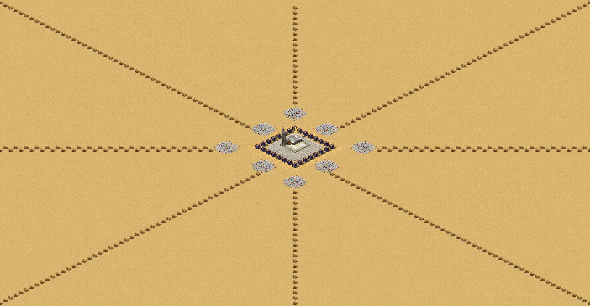 YA - Airport in center Map full-resolution render