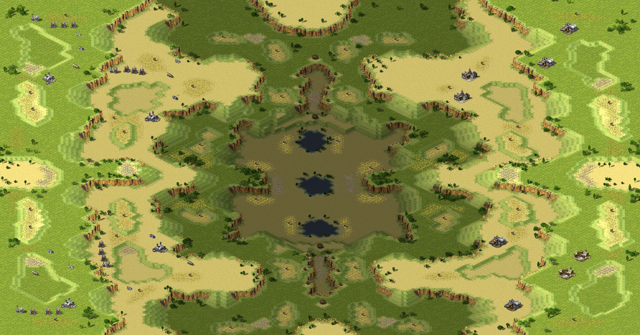 [8] Desert Island (4v4 Extreme AI Edited) full-resolution render
