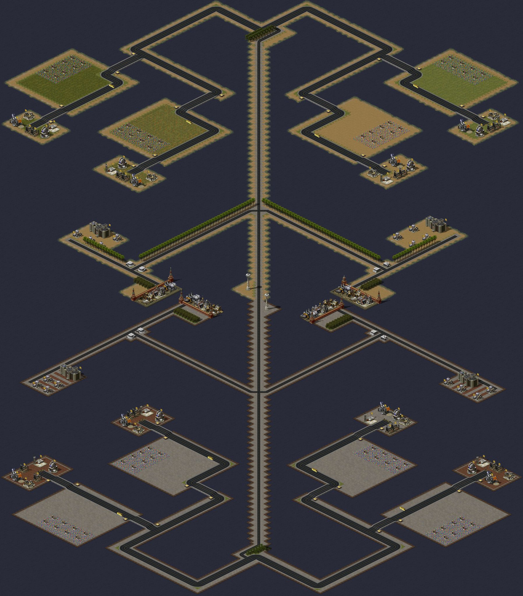 urban-nature islands with bridges by AP full-resolution render