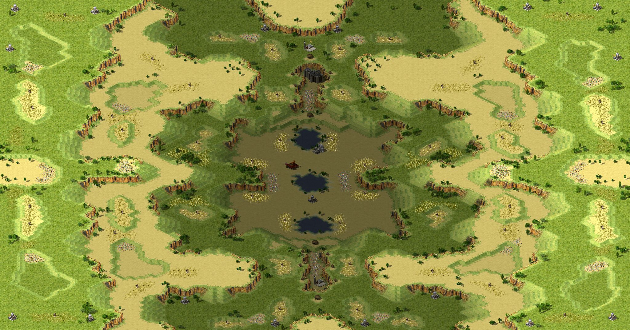 [8] Desert Island With Oil Derricks full-resolution render
