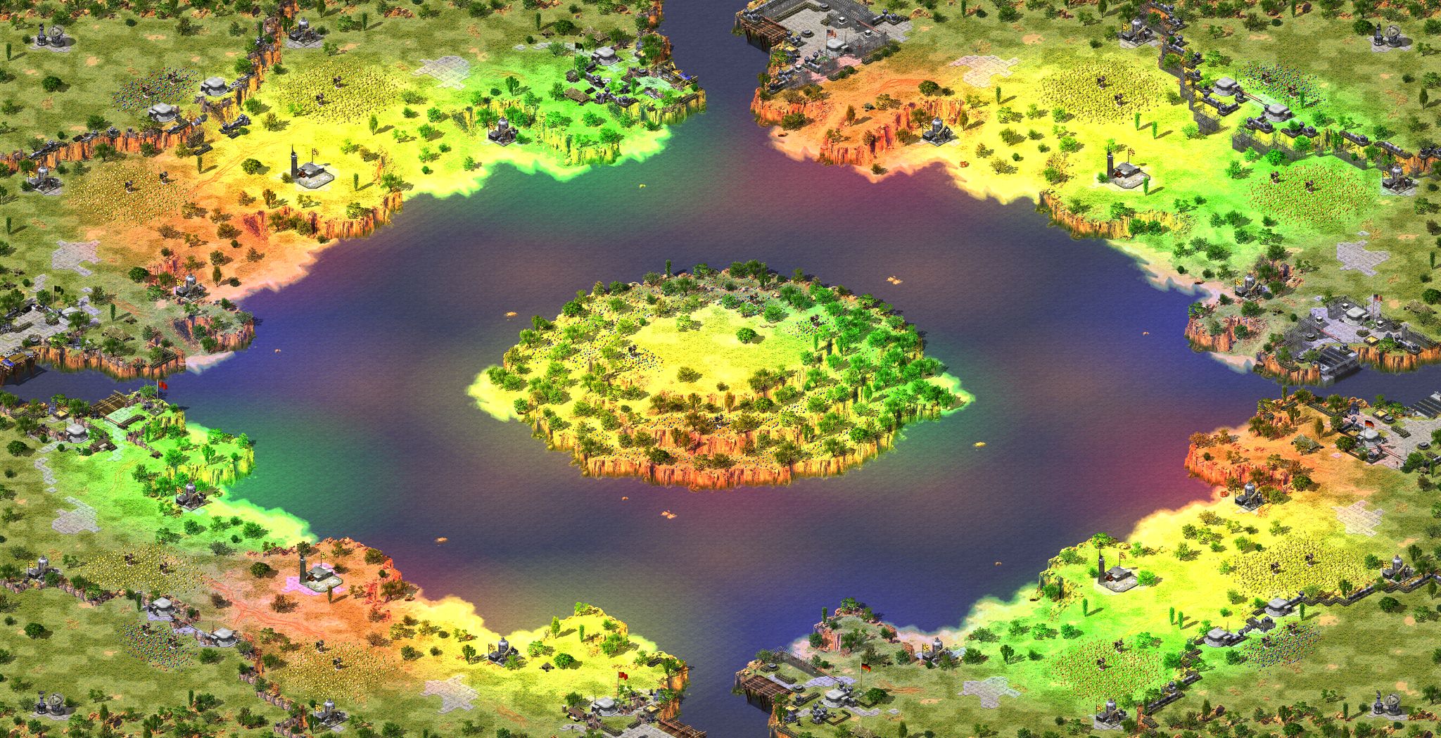 [8] Black Sea (Author's Mod) v6.1 ; Map created in 2020 with FinalAlert 2. Updated in 2025. Based on map "Diamond Quarry full-resolution render