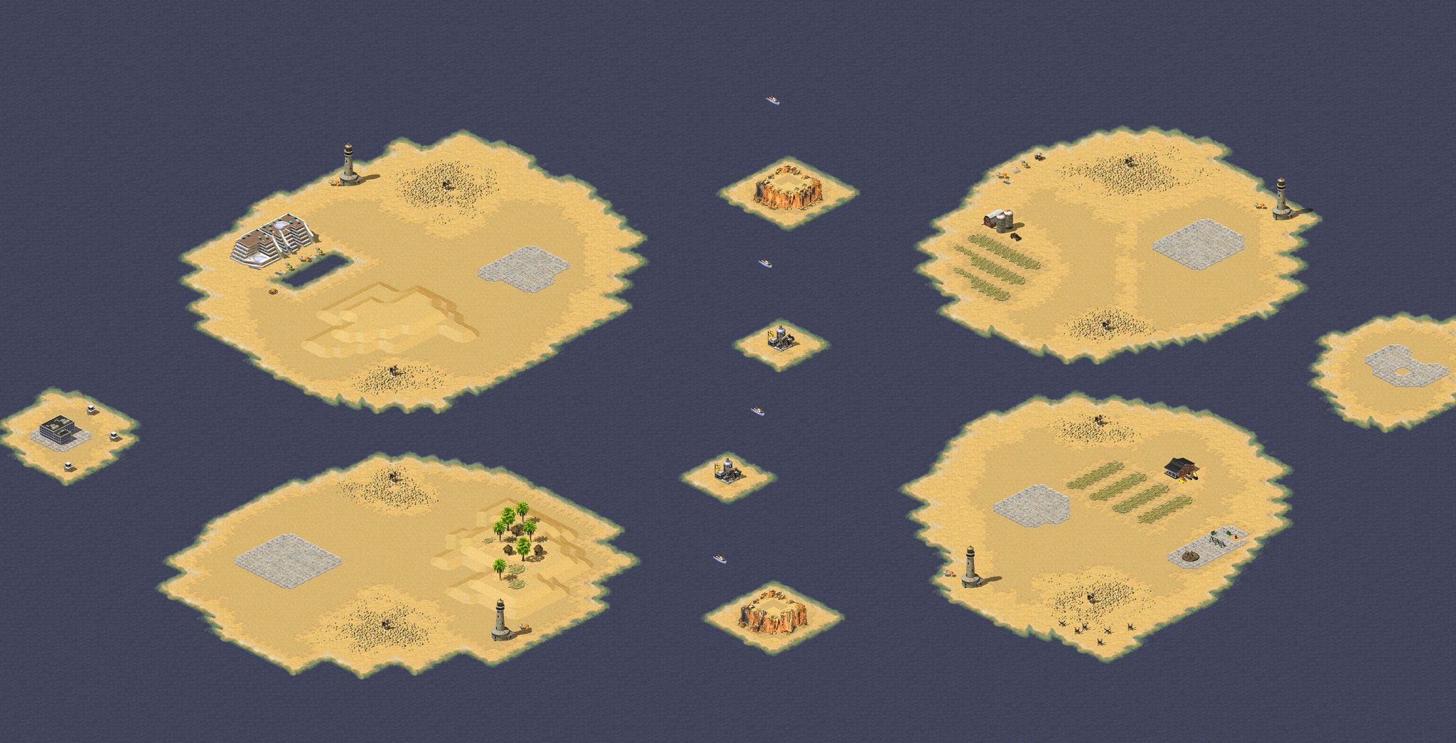 FaceFox 4 islands for 4 players full-resolution render