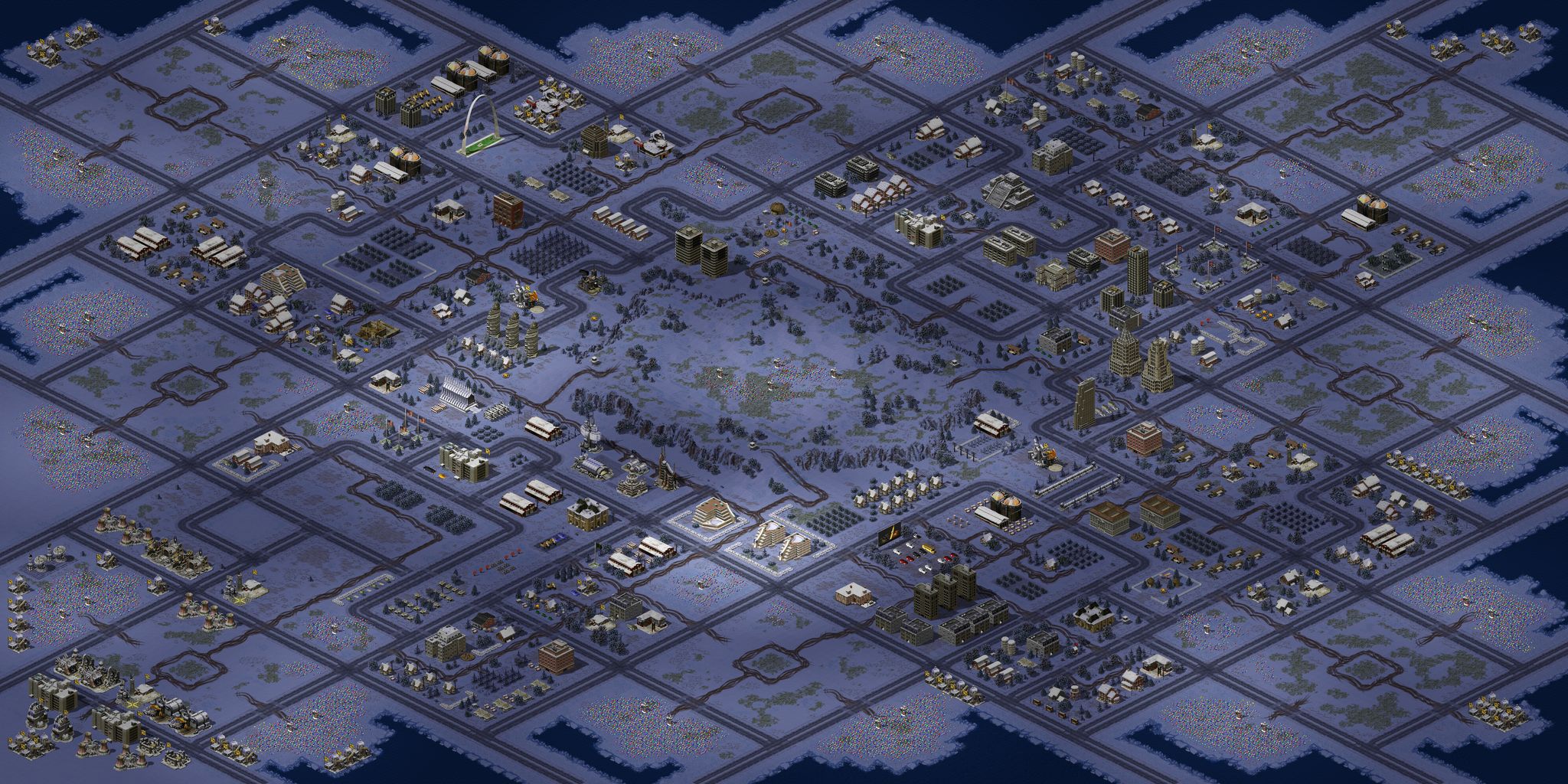 rural city - winter full-resolution render