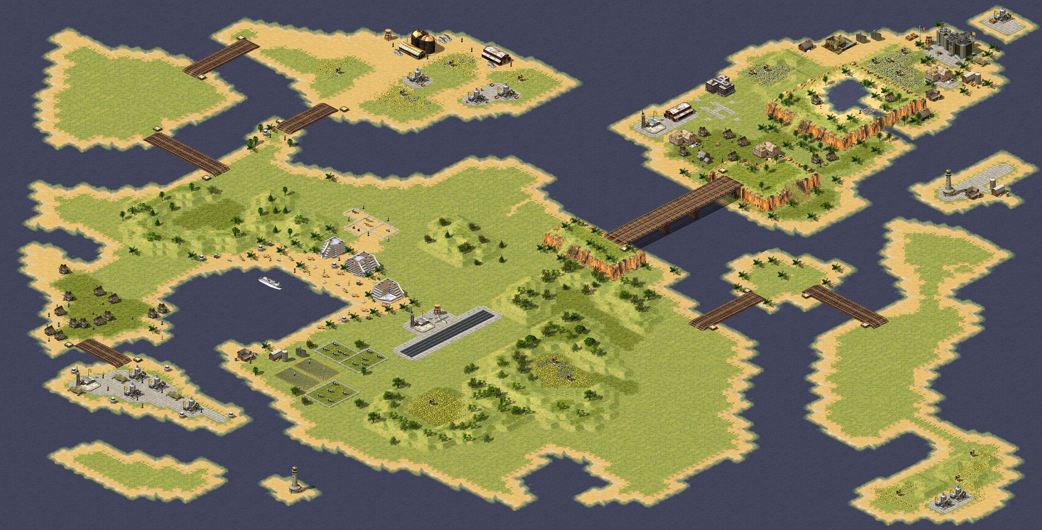 Golden islands full-resolution render