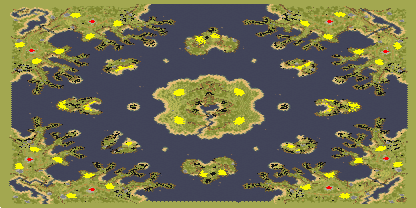 [8] Oceania (Author's Mod) v5.7dn ; with day-night cycle. Map created in 2019 with FinalAlert 2 full-resolution render