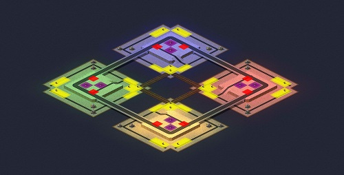Neon Ruins full-resolution render