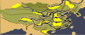 China Map (ocean and land) full-resolution render