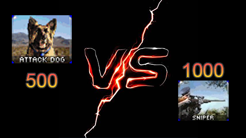 1000 Dogs vs 500 Snipers full-resolution render