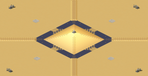 Oil in Corners & Center --  Egypt pyramid full-resolution render